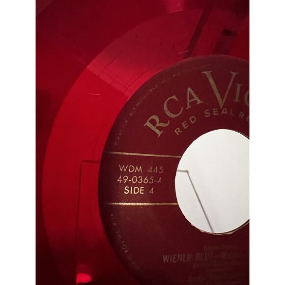 Red Vinyl Set Strauss Waltzes Boston Pops Orchestra Box Set of 4 RCA Victor 1949 - Picture 14 of 16